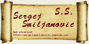 Sergej Smiljanović vizit kartica